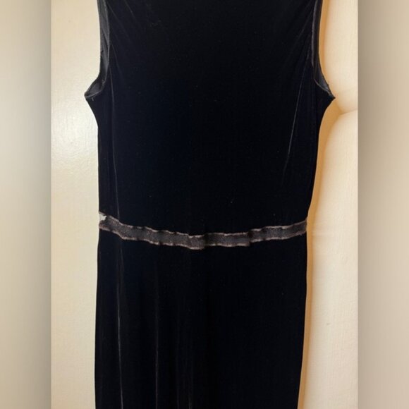 Vintage Y2K Bergdorf Goodman Rosa Nichols Silk Blend Velvet Maxi Slip Dress S - Picture 13 of 16